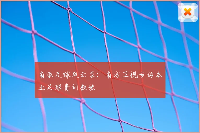 南派足球风云录：南方卫视专访本土足球青训教练